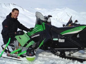 Andrew Kurka on his mono ski